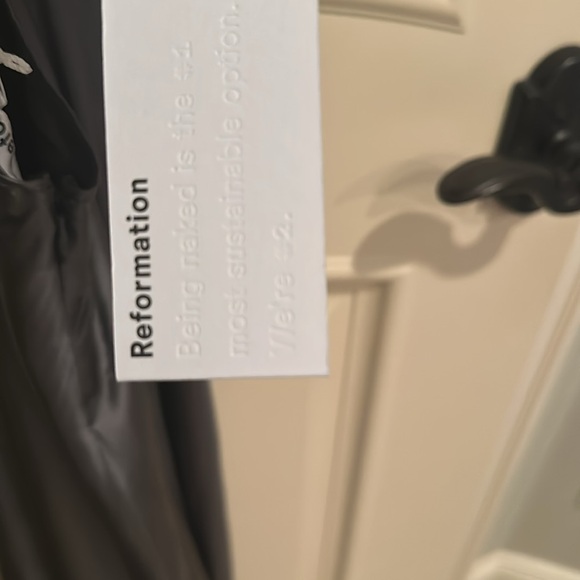 NWT reformation silk cassette dress in gunmetal - Picture 8 of 8